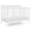 Delta Children Isabelle 6-in-1 Convertible Crib, Converts to Toddler Bed, Daybed, Sofa & Full Bed with/Without Footbaord, Greenguard Gold Certified, Mattress Heights, Bianca White