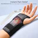 FREETOO Wrist Brace for Carpal Tunnel,[New Upgrade-Anatomically shaped] Adjustable Wrist Support Splint for Men and Women,Hand Brace for Pain Relief, Tendinitis,Arthritis,Left Hand,Medium,Black-Rose Red
