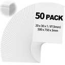 Frienda 50 Pack White Foam Board Foam Poster Boards 20 x 30 Inch Inch for Projects Double Sided Thickness, Rigid for School Crafts Office Art Projects Crafts, Presentation, Wedding