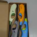 Butane Lighter, 4pcs Refillable Long Flame Lighter for BBQ Candle(No Butane Inside) (Blue)