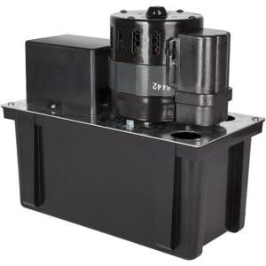 Little Giant VCL-45ULS 115 Volt, 1/5 HP, 450 GPH, Automatic Condensate Removal Pump with 1-Gallon Tank and Safety Switch, 6-Ft. Cord, Black, 553240