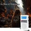 YF35 3-in-1 Portable Radio AM FM MP3 Player Voice Recorder- Multi-Function Excellent Reception and Rechargeable Battery Small Receiver for Indoor/Outdoor(White)