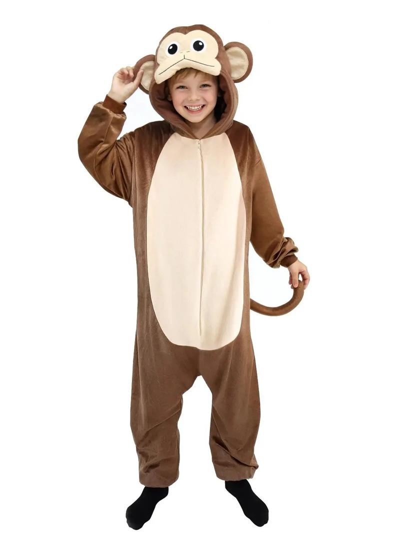 Kids Boys Girls Halloween Onesie Costume,One Piece Pajamas,Halloween Funny Animal Onesie Cosplay Costume, Size Large