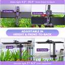 hygger Universal Aquarium Light Riser, Aluminium Adjustable Height/Front-to-Back Fish Tank Light Stand Mounting Bracket Aquarium Lamp Holder Fits 957 978 999 918 075 016