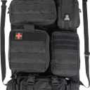 STUFFSTASH Tactical Seat Back Organizer Vehicle Molle Panel Organizer Storage Bag with 5 Detachable Molle Pouches, Extra Long Straps, Universal Car Seat Organizer Fits All Vehicles