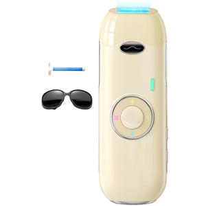 Laser Hair Removal for Women and Men - 5.2 cm Contact Nearly Painless, Powerful Long-Lasting IPL Hair Removal at-home, Effective in 14 Days with Ultra-fast Light Emission for Whole Body Use (of White)