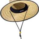 Straw Visor for Women | Packable Beach Visor & Sun Visor | Sun Protection | One Size | Hemlock (Bare Black)