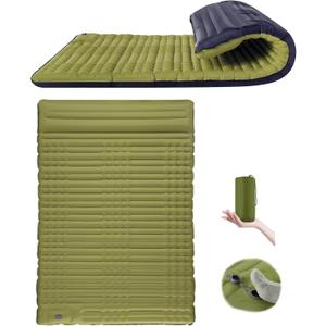 Double Sleeping Pad, Self Inflating 4.7'' Extra Thick for 2 Person Built-in Pump, Portable Camping Mattress Sleeping Mat for Backpacking Hiking Tent Travel (Full)
