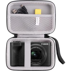 Hard EVA Carrying Storage Case Compatible with Canon PowerShot V1, Hybrid Camera Protective Travel storage box
