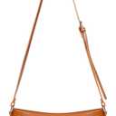 Shoulder Bag for Women,Leather Crescent Crossbody Bags Hobo Handbag Designer Purse with Adjustable Strap (Light Brown)