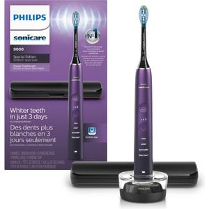 PHILIPS Sonicare 9000 Special Edition Rechargeable Toothbrush, Black/Purple, HX9911/91