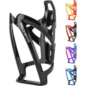 ROCKBROS Bike Water Bottle Holder Ultra-Light Bicycle Bottle Cages with Screws Tool, Universal Bike Cup Holder Rack for Road MTB Bikes (Black)