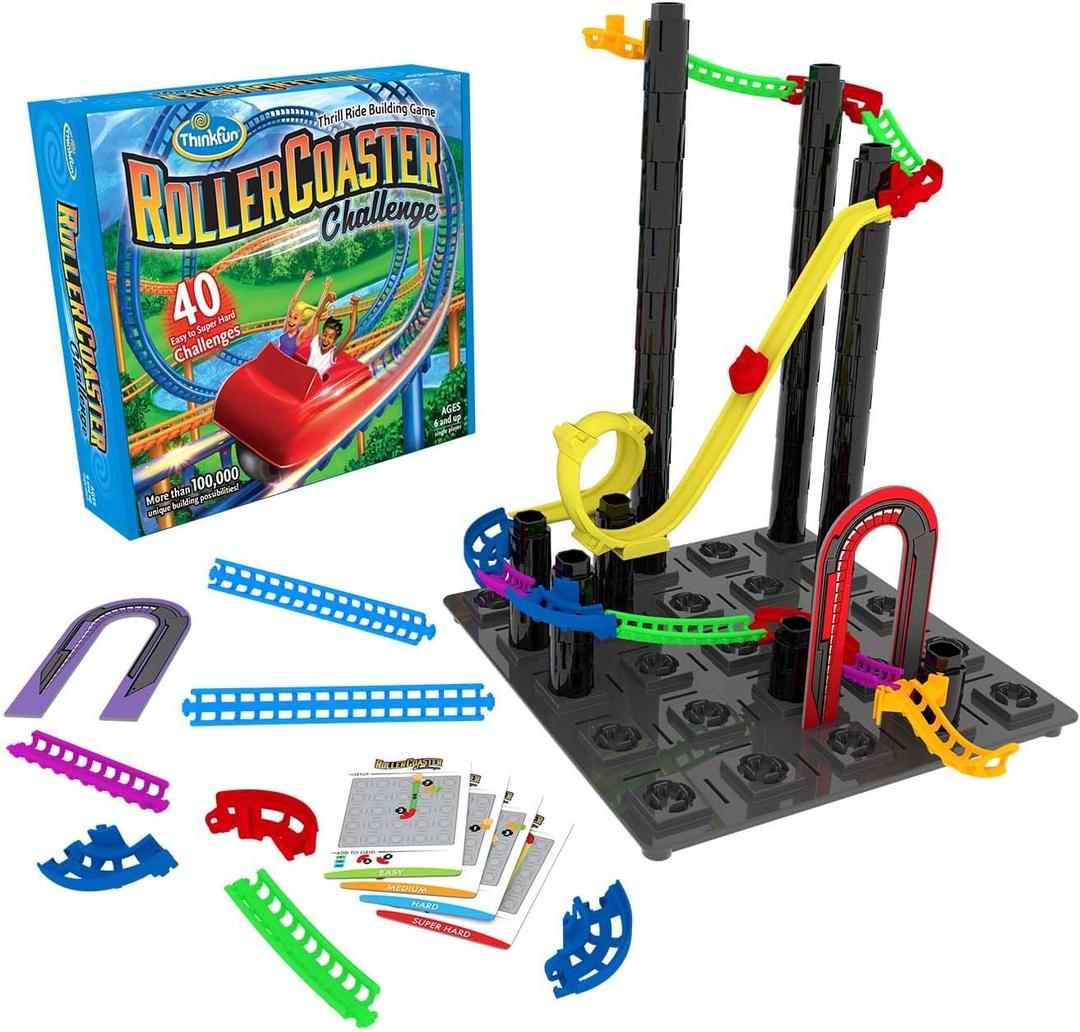 ThinkFun Roller Coaster Challenge STEM Toy and Building Game for Boys and Girls Age 6 and Up  TOTY Game of the Year Finalist