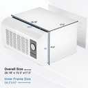 Upgraded PTAC Wall Sleeve, 26.1L x 15.5W Metal Wall Sleeve with Exterior Grille for Packaged Terminal Air Conditioners, Ventilation & Drain Hole Design, Noise-reducing Waterproof