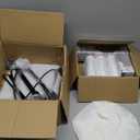 Dimmable Floor Lamp - 3 Lights Arc Floor Lamps for Living Room,Modern Tall Standing Tree Lamp with White Drum Linen Shade & Heavy Base,Mid Century Floor Lamp for Bedroom Corner Office,Bulbs Included