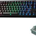 MONSGEEK M3 V5 HE Rapid Trigger Gaming Keyboard Quick Release Aluminum Mechanical Keyboard, Black Transparent AstroAim Magnetic Switch