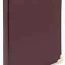 Samsill Classic Collection Leather 3 Ring Binder, Executive Presentation Portfolio, 0.5 Inch (Holds 100 Sheets), Brass Round Ring, Burgundy