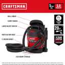 CRAFTSMAN CMXEVBE17925 5 Gallon 5.0 Peak HP Wet Dry Vac, Portable and Wall-Mountable Shop Vacuum with Filter, 2 Hoses and Attachments for Garage and Automotive Cleaning