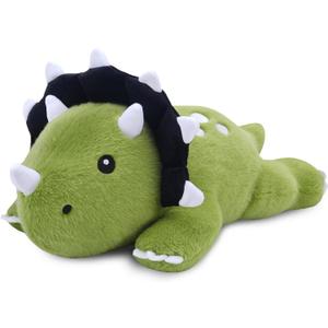 SQEQE Weighted Triceratops Dinosaur Plush, Weighted Stuffed Animal Dinosaur for Comforting Hugs, Soft Plushie Toy Pillow Gift for Kids, Christmas Birthday Decoration 9.8 Inch, 0.8 Lb