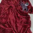 Sealy Heated Blanket Throw, Soft Flannel Electric Blanket with 6 Heat Settings & 2-10 Hour Auto Shut Off, Fast Heating with ETL Certificated Machine Washable, 50x60 Inch, Burgundy