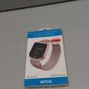 Maledan Metal Bands Compatible with Fitbit Versa 2 Band for Women Men, Adjustable Stainless Steel Mesh Loop Bracelet Wristbands for Fitbit Versa 2/Versa/Versa Lite SE, Rose Gold