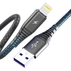 3 Pack 6FT Long USB A to Lightning Fast Charging Cord Apple MFi Certified Compatible for iPhone 14 13 12 11 Pro/Pro Max/Plus XR XS X 8 iPad,Car iPhone Carplay Cable,iPhone Car Charger Cord-Black