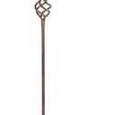 Metal Bird Bath for Outside,Hand-Painted Outdoor Birds Baths Water Bowl with Stake for Garden Patio Yard Lawn Decor, 27.6" H Bird Feeder with 5 Prongs Base,Vintage Freestanding Birdbaths & Birdfeeder (Rustic Brown)