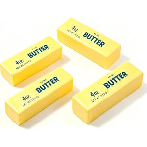 4 Pack Butter Squishy Toy, Super Soft Slow Rising Squeeze Toys, Stress Relief Sensory Fidget Butter Shape for Kids & Adults, Anxiety Releasing Squishies for Party Favors, Classroom Prizes Game