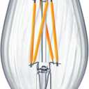 Philips LED Clear Dimmable, Warm Glow Effect F15 Filament Light Bulb - EyeComfort Flicker Free - 5.5W = 60W - 500 Lumen - Soft White (2700K) - E26 Base - Indoor
