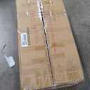 Christopher Knight Home Marin Modern Upholstered Counter Stool Set of 2, Armless Counter Height Bar Stool Set of 2 with Metal Frame, Fabric Bar Stool with Footrest for Kitchen Island, Natural+White