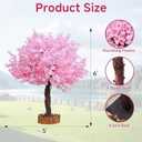 Grande Artificial Cherry Blossom Tree,Pink Faux Flower Tree Arbol De Cerezo for Home, Office, Wedding, Party & Indoor and Outdoor Decor,Round/H 6FT x W 5FT