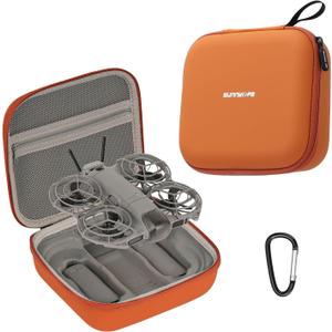 Storage Bag for DJI Neo 2, Portable Travel Case Protective Carrying Case for DJI Neo 2 Drone and Batteries Accessories (Orange)