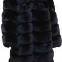 Lisa Colly Women's Winter Plus Size Parka Overcoat Long Sleeve Faux Fur Coat Jacket with Big Hooded (Black, Small)