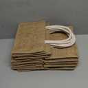 12 Pcs Mini Burlap Tote Bags Reusable Jute Bag Blank Canvas Gifts Bags with Handles for Shopping Wedding Beach DIY