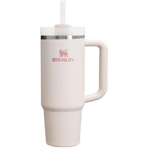 Stanley Quencher H2.0 Tumbler with Handle and Straw 30 oz | Flowstate 3-Position Lid | Cup Holder Compatible for Travel | Insulated Stainless Steel Cup | BPA-Free | Rose Quartz 2.0