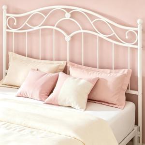 Merronix Queen Size Adjustable Metal Headboard Only, White
Vintage style for bed frame, Sturdy and stable, easy assembly, Adjustable height for bedroom