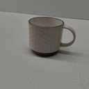 GBHOME 12OZ Stackable Coffee Mugs, Ceramic Coffee Mugs with Texture Patterns for Man,Woman,Dad,Mom, Modern Coffee Mugs Set of 4 for Latte/Cappuccino/Cocoa. Dishwasher&Microwave Safe, Off White