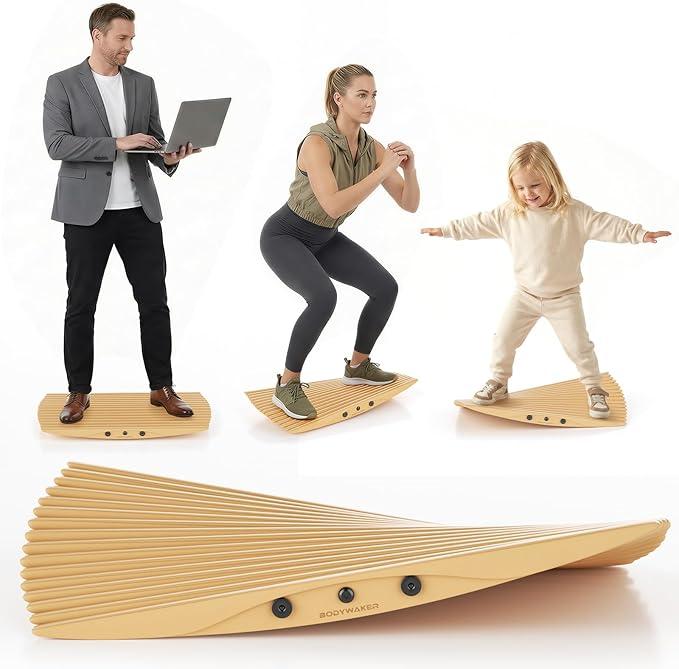 360Â° Balance Board for Standing Desk, Anti-Fatigue 3D Wobble Board, Boost Focus & Burn Calories Balancing Board, 440lbs Capacity for Adults Kid at Home & Office, Surf & Skate Simulation Foot Stretcher