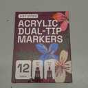 ARTISTRO 12 Precision Dual-Tip Acrylic Paint Markers  Paint Pens Set with Dot & Fine Tips for Fabric, Rock, Glass, Wood, Coloring Books  Classroom & Art Supplies Gift  Teacher Appreciation Gift