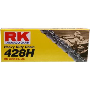 RK Racing Chain M428H-90 (428 Series) 90-Links Standard Non O-Ring Chain with Connecting Link RK Racing Chain M428H-90 (428 Series) 90-Links Standard Non O-Ring Chain with Connecting Link