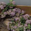Zeyune 3 Pcs Artificial Dusty Plum Berry Stem Spring Faux Flowers Picks Branches Fake Realistic Sedum Stem Spray for Wedding Holiday Seasonal Farmhouse Mantel Harvest DIY Home Decorations(35 Inch)