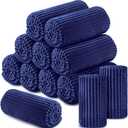 Buryeah 12 Pcs Flannel Throw Blanket Bulk 50 x 60 in Sleepover Blanket Outdoor Wedding Throw Lightweight, Oeko-tex Standard 100 Certified for Sofa Homeless Gifts (Navy)