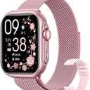 Smart Watches for Women Men Fitness: Smart Watch for iPhone&Android Bluetooth Call with 30 Day+Battery Life SpO2 Sleep Heart Rate Monitor,IP68,Fitness Tracker with 120+Sport,Reloj Inteligente, 2 Bands