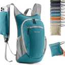 Uselike 10L Small Hiking Backpack Travel Daypack Lightweight Packable Back Pack for Women Men(Teal Blue)