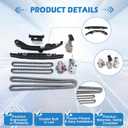 Timing Chain Kit Fit for 2014 Infiniti QX70 3.7L, for 2013 Infiniti FX37 3.7L, for 2008-2013 Infiniti G37 3.7L, for 2009-2013 Nissan 370Z 3.7L Replace OE# 13028JK20A
