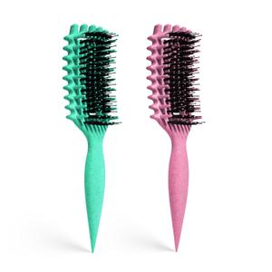 Curly Hair Brush Candybrush Curl Defining Brush for Detangling Shaping and Defining Curls for Women, Men, Wet & Dry Hair (Green, Pink)