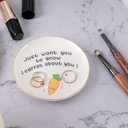 2 x Funny Birthday Gifts for Women, Personalized Ring Dish Valentines Day Gift for Mom, Wife and Girlfriend, Jewelry Tray for Best Friend Sister Daughter Mothers Day Christmas