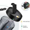 PULIV Portable Pill Dispenser Bottle, Vitamin Organizer with 7 Compartments, Holds Plenty of Supplements, Anti-Mix & Wide Openings Design, Easy to Retrieve Meds, Travel Essentials, Includes 20 Labels (Black)