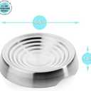 CatGuru Cat Bowls, Whisker Friendly Food Bowl for Indoor Cats, Reliefs Whisker Fatigue, Wide Kitten Dish, Non Slip Pet Dishes, Shallow Pet Plates (Stainless Steel, (Pack of 2)) (Dish - Set of Two)