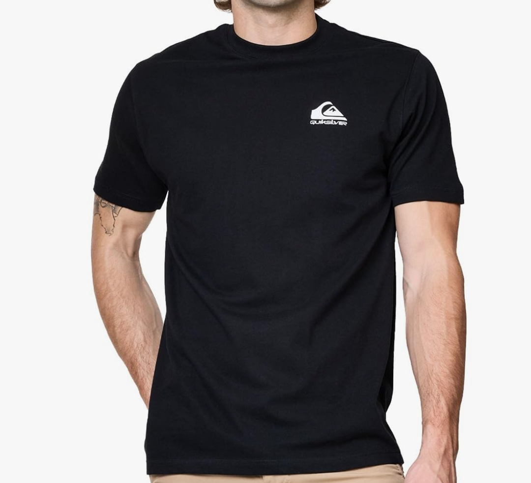 Quiksilver Big and Tall T-Shirts for Men - Mens Short Sleeve Cotton Crewneck Tee Black 4XLT